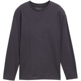 TOM TAILOR - Shirt - Donkergrijs - Oversized - Lange Mouw