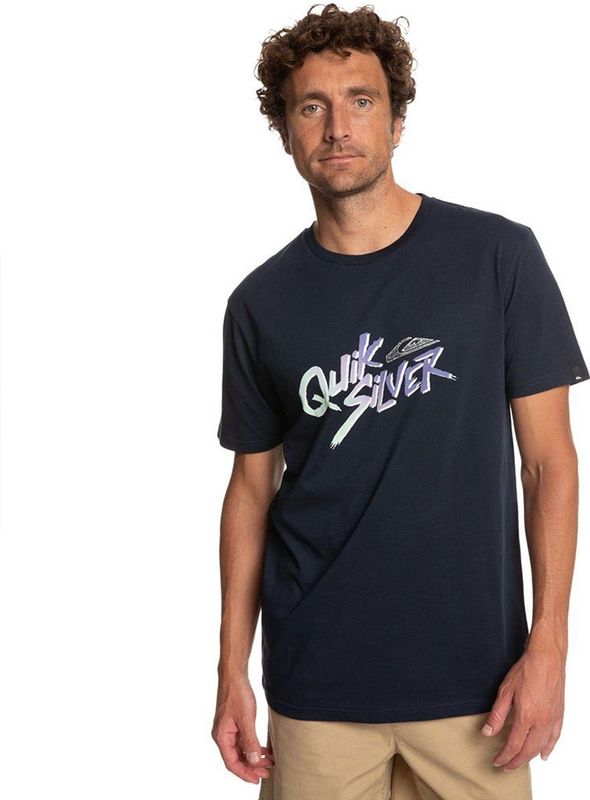 Quiksilver Signature Move T-shirt Met Korte Mouwen Grijs S Man