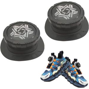 Elastische rotatiesluitingen voor sportschoenen - zonder knopen, snelsluiting - zwart, 1 paar, één maat