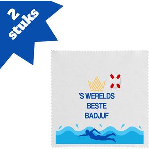 Akyol - badjuf cadeau - brillendoekjes - Badjuf - badjuffen en badmeesters - - cadeau badjuf - zwemmen - zwemdiploma - cadeau - kado - gift - geschenk - moederdag - lifeguard - 17,8 bij 17,8 cm - 2 stuks