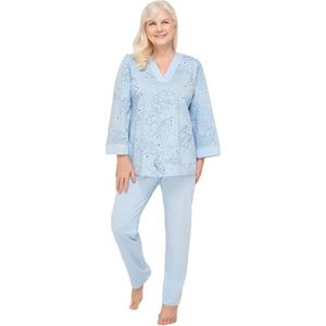 Martel Gloria katoenen damespyjama - licht blauw XL