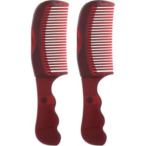 Allecto Plus - Haarkam met holle tanden voor hoofdkamreiniging en rookkam met knop - Tandruff kam voor dames en heren, vermindert jeuk - Geschikt voor alle haartypes - Set van 2 stuks