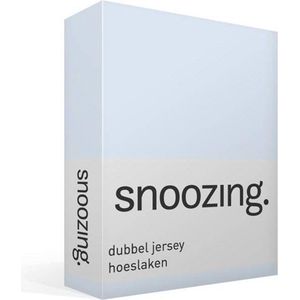 Snoozing - Dubbel Jersey - Hoeslaken - Lits-jumeaux - 180x200/220 cm - Bleu