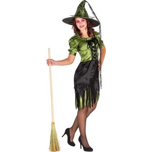 dressforfun - vrouwenkostuum Sexy Witch L - verkleedkleding kostuum halloween verkleden feestkleding carnavalskleding carnaval feestkledij partykleding - 300088