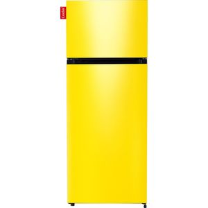 COOLER MEDIUM-AYEL Combi Top Koelkast, F, 164+41l, Lucid Yellow Gloss All Sides