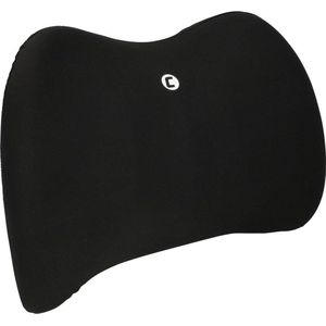 Cartrend - Lendenkussen - Ergonomisch - Zwart - Traagschuim - 1 stuk
