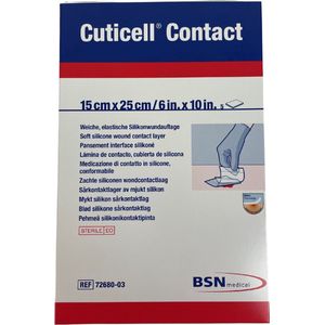 Voordeelverpakking 4 X Cuticell Contact Siliconen Wondcontactlaag 15cm x 25cm, 5st (72680-03)