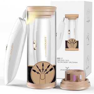 Nail Cutter Manicure Set Electric File Cordless 10-in-1 Manicure - Pedicure Set AG-1335 Gold