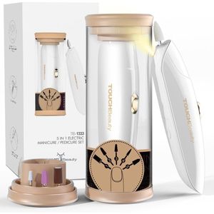 Nail Cutter Manicure Set Electric File Cordless 10-in-1 Manicure - Pedicure Set AG-1335 Gold