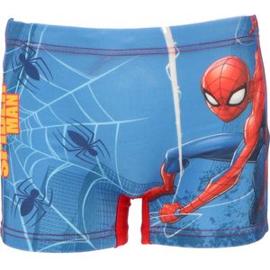 Zwembroek - Zwemboxer - Spiderman - 3/4 Jaar - 98/104 cm - Blauw met rode achterkant