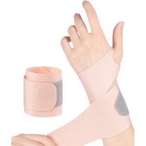 U Fit One Pols Compressie Brace - 2 Stuks - Polsbandage - Wrist Support - Compressie Handschoen - RSI - Ondersteuning & Versteviging - Beige