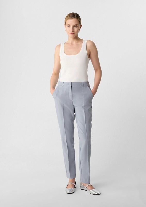 comma - Hose - Slim-fit - Zwart - Enkellengte