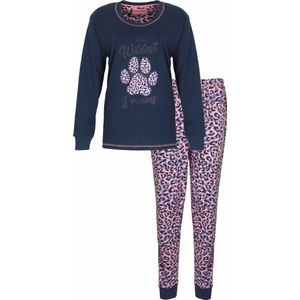 Irresistible Dames Pyjama - Katoen - Donker Blauw - Maat S