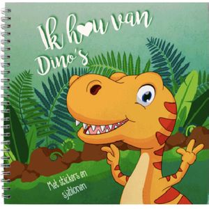 Overige Merken Kleurboek Ik Hou Van Dinos + Stickers En Sjablonen