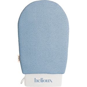 Helioux® Exfoliating Glove - Scrub Handschoen Washand - Voor Lichaam & Gezicht - Verwijderen Van Dode Huidcellen of Zelfbruiner - Blauw - Blue