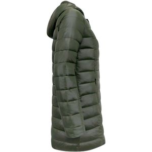 Double Face Dames Jassen Parka - Slim Fit - Groen