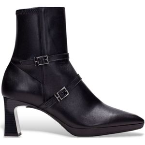 Hispanitas - Enkellaarsjes - Zwart - Nappaleer