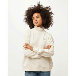 High Neck Loose Fit Sweater Dames - Off White - Maat S