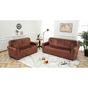 Fluwelen Zachte En Dikke Sofa Hoes Antislip Stijlvolle Hoes Voor Meubels Fluwelen Hoes Voor Hoesjes Stijlvolle Moderne Hoes Voor Fluwelen Pluche Meubels(1-Zits, Koffie)