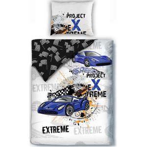 Decoware® dekbedovertrek Speed - Auto - Extreme - 140x220 cm - katoen renforce