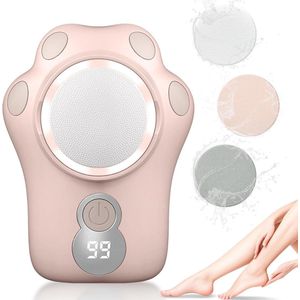 Elektrische eeltverwijderaar voor voeten, 3 instelbare snelheden, elektronische voetvijl, pedicuresets, professionele pedicure voor voeten en perfect voor dode, harde, gebarsten, droge huid. Roze