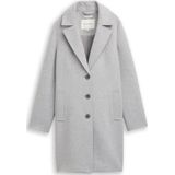 Tom Tailor - Wollen Jas - Medium Silver Grey Melange - Met Steekzakken