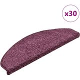 vidaXL - Trapmatten - Donkerpaars - Halfrond - 30 Stuks - 65x21x4 cm