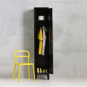 Lockerkast metaal I Locker kledingkast I 1 legplank & hangruimte per deur I Zwart I Vintage, retro, industrieel I VLS-201 I Povag