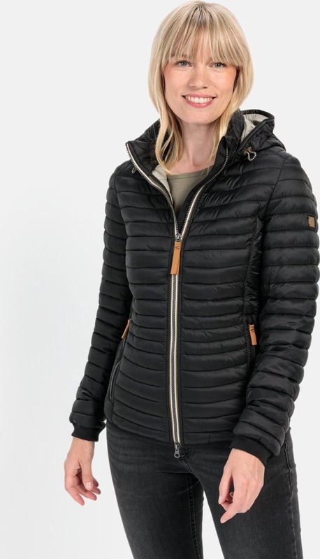 camel active Lichtgewicht gewatteerde jas gemaakt van gerecycled polyamide - Maat womenswear-34 - Zwart