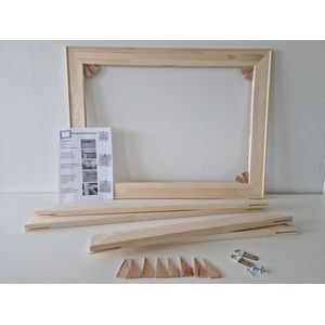 Spielatten-Opspanlatten voor schildercanvas brede Spielat 65mm 70x80cm Brede Houten spanlatten voor Spanraam-Spieraam zonder doek Houtenframe voor schildersdoek, canvas of stof. Inclusief ophangbeugels