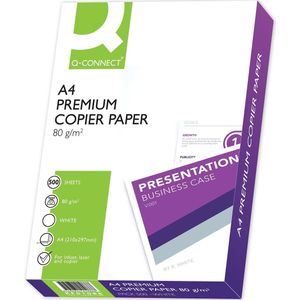 Q-CONNECT - Premium - Kopieerpapier - Wit - A4 - 80 g/m² - Pallet (200 riemen)