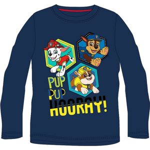 Paw Patrol longsleeve shirt pup pup hooray blauw maat 116