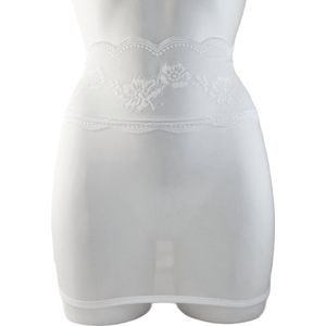 BamBella® - Erotische rok - Onesize - Doorzichtig doorschijnend stretch Wit met Kant