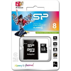 Silicon Power 8GB Micro SDHC 8GB Micro SDHC Class 10 flashgeheugen