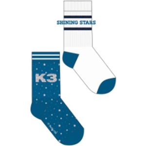 K3 sokken sterren blauw wit - maat 23-26