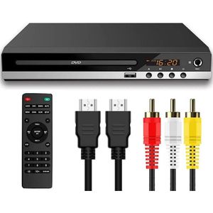 DVD Speler met HDMI Aansluiting - Voor Laptop en Computer en TV - Portable - Zwart