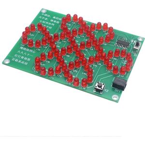 DIY-kit Rode Chinese knoop elektronisch circuit, LED-lichtsets voor het oefenen en leren van soldeervaardigheden