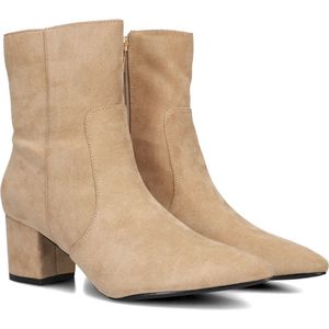 Omoda 0591-2 Enkellaarsjes - Enkelboots met rits - Dames - Beige - Maat 37