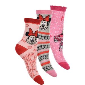 3 paar sokken Minnie Mouse maat 27-30