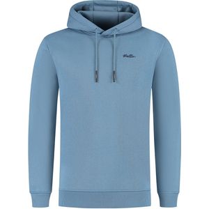 Ballin Amsterdam - Heren Regular fit Sweaters Hoodie LS - Mid Blue Grey - Maat M