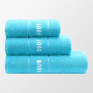 Hugo Boss plain gastendoekje river blue