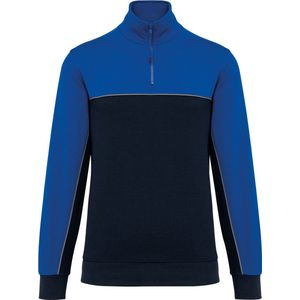 WK. Designed To Work Ecologische uniseks sweater met ritskraag WK404 - Navy / Royal Blue - L