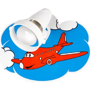 Kinderplafondlamp - Babylamp - Vliegtuig - Wolk - Lucht - Vrolijk - Verstelbaar lichtpunt