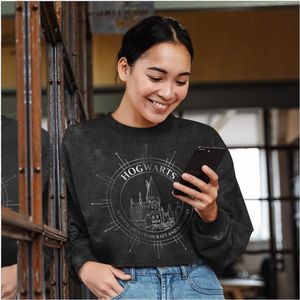 Harry Potter - Hogwarts Constellation Crop Sweater - L - Zwart
