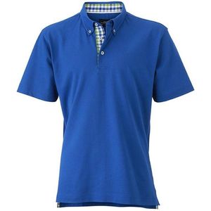 James and Nicholson Herenpolo (Koningsblauw/groen/wit)