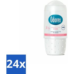24 x Odorex Deodorant Roller Sensitive Care 50 ml - Deodorant - Gevoelige Huid - Roll-on - 48 Uur Bescherming - Bisabolol