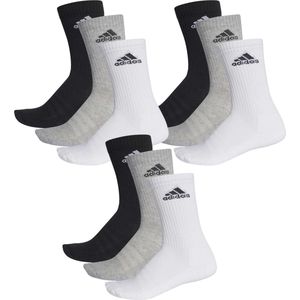SOKKEN 9 PACK adidas CUSHIONED CREW tennissokken sportsokken dames heren unisex 9 paar