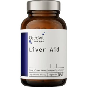 OstroVit Pharma - Liver Aid - 90 capsules - Geavanceerde ondersteuning voor lever - afvoer van afvalstoffen spijsvertering - Supplement