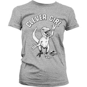 Jurassic Park Dames Tshirt -S- Clever Girl Grijs