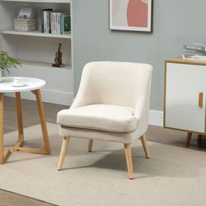 Eetstoel keukenstoel met armleuning gestoffeerde stoel woonkamer stoel stoel modern design linnen touch hout wit 63 x 69 x 79,5 cm